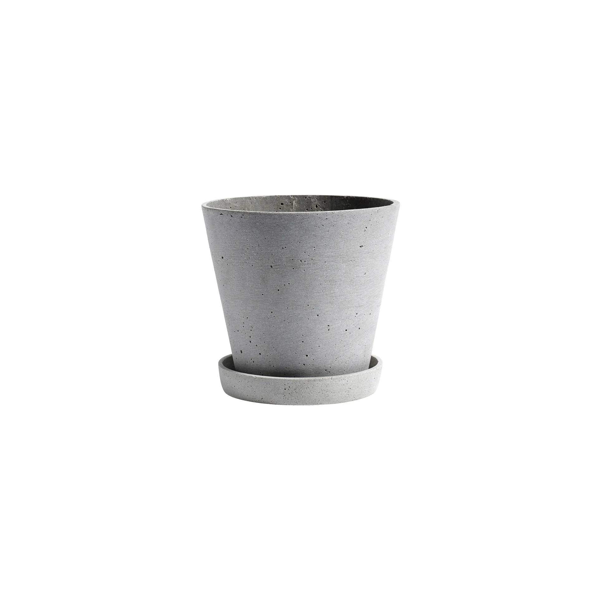 HAY Flowerpot with saucer krukke S Ø11 cm, Grå HAY