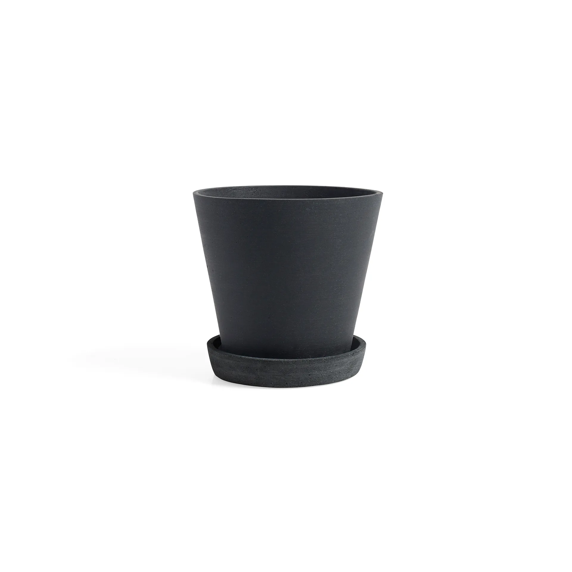 HAY Flowerpot with saucer krukke S Ø11 cm, Svart HAY