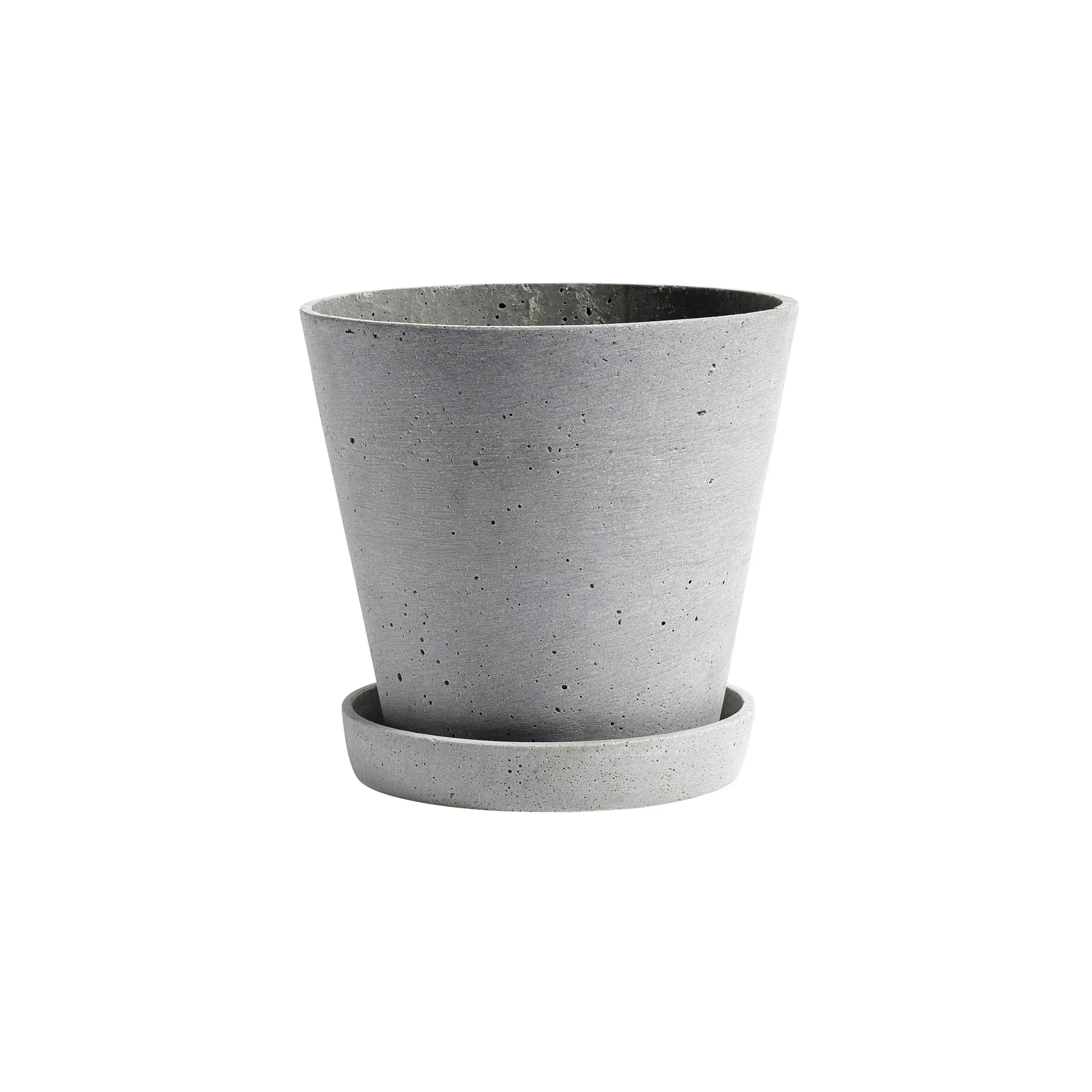 HAY Flowerpot with saucer krukke XL Ø21.5 cm, Grå HAY