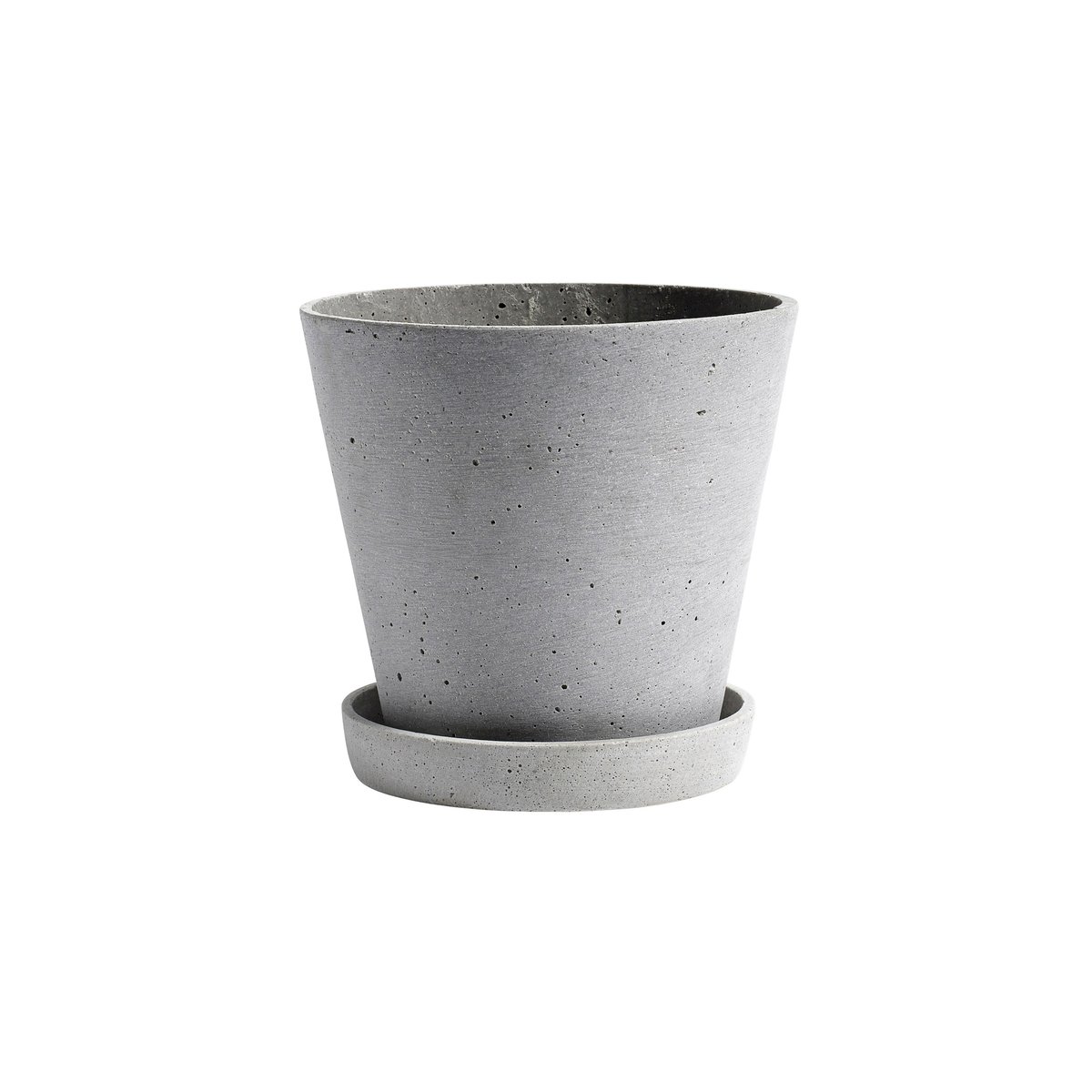 Bilde av HAY HAY Flowerpot with saucer krukke XL Ø21.5 cm Grå