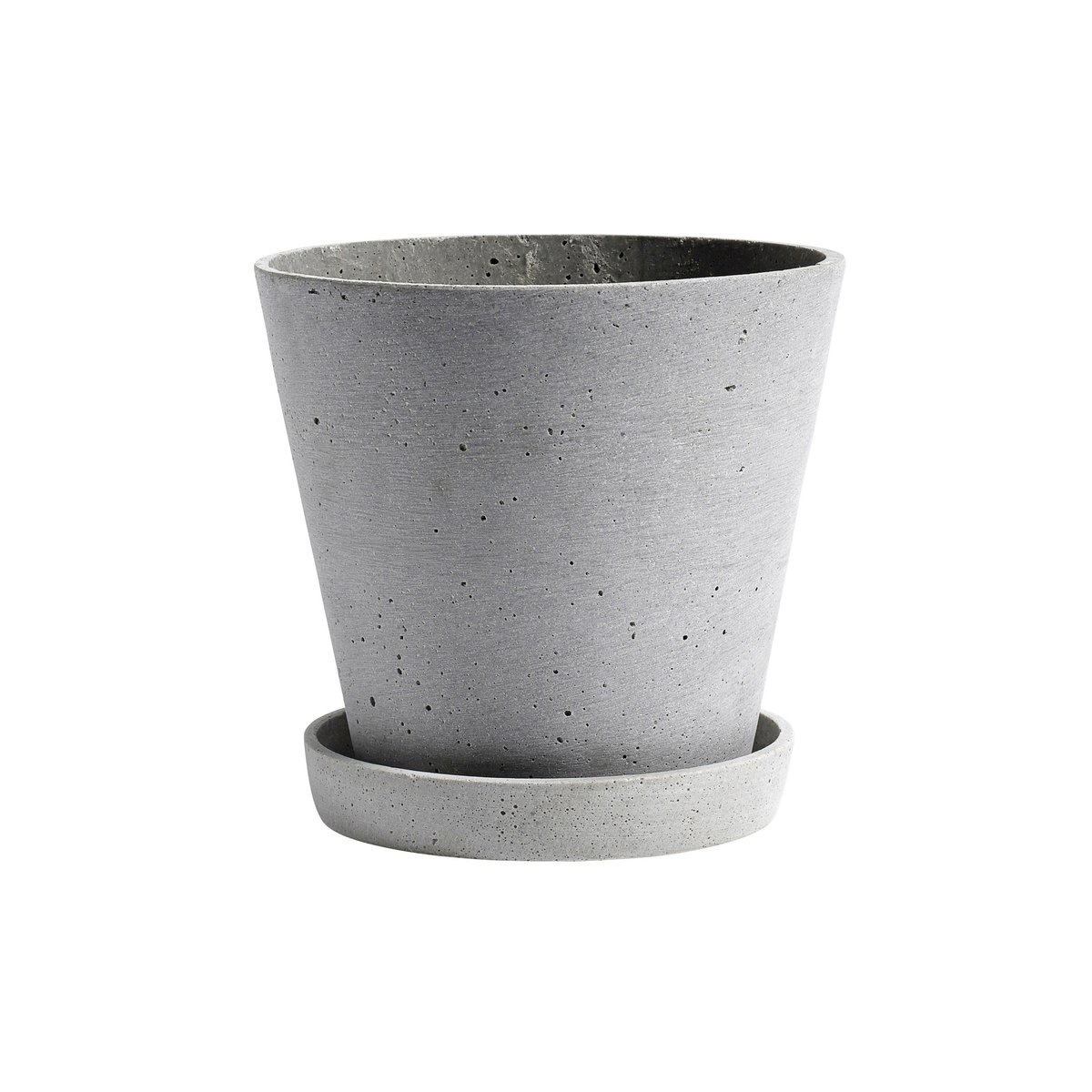 Bilde av HAY HAY Flowerpot with saucer krukke XXL Ø26 cm Grå