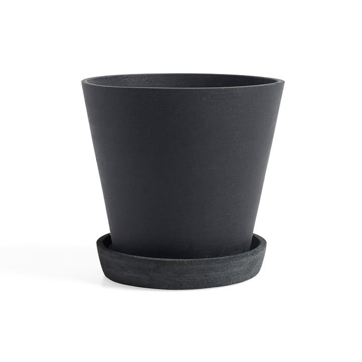 HAY Flowerpot with saucer krukke XXL Ø26 cm - Svart - HAY