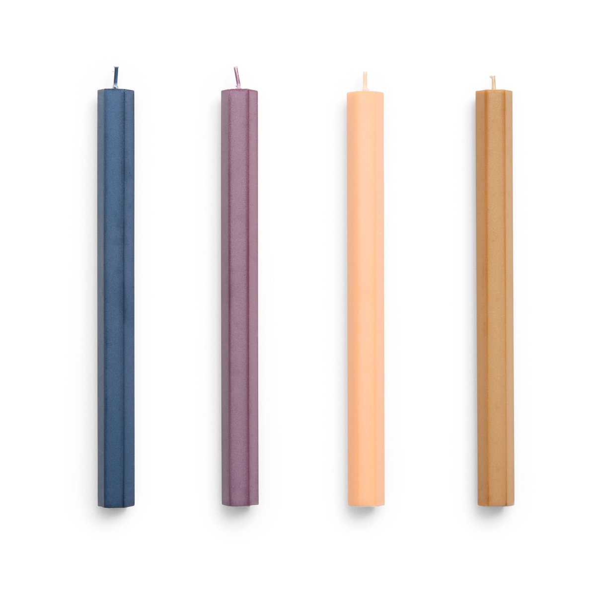 HAY Hexagon Candle lys mix 4-pack Dark | Skandinavisk Design | Lys | Multi