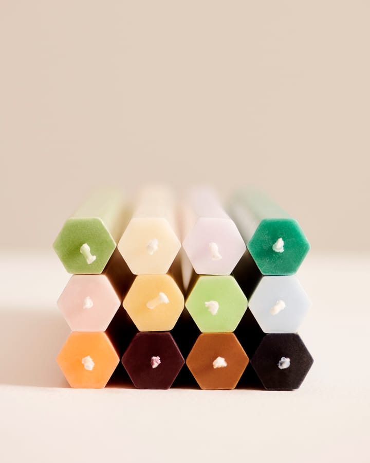 Hexagon Candle lys mix 4-pack, Fresh HAY
