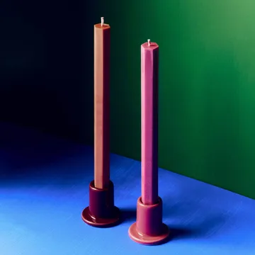Hexagon Candle lys mix 4-pakning - Berry - HAY