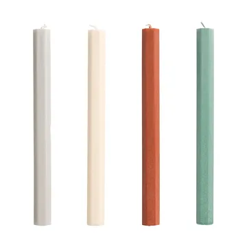 Hexagon Candle lys mix 4-pakning - Forest - HAY