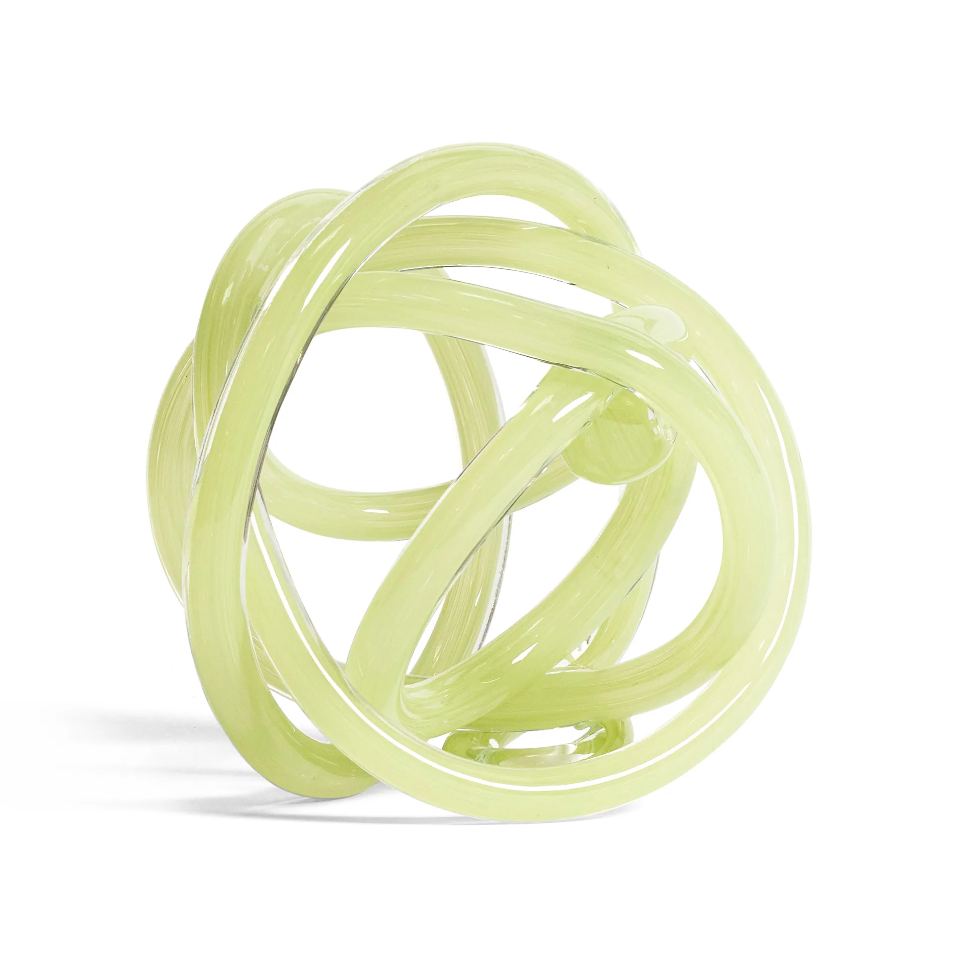 Knot No 2 L glasskulptur, Light green HAY