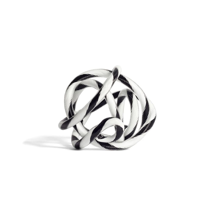 Knot No 2 S glasskulptur - Black-white - HAY