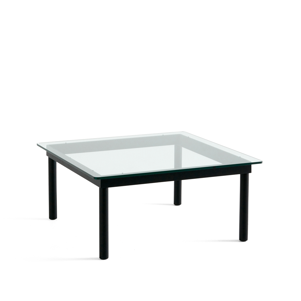 Bilde av HAY Kofi sofabord Black oak-clear glass 80 cm