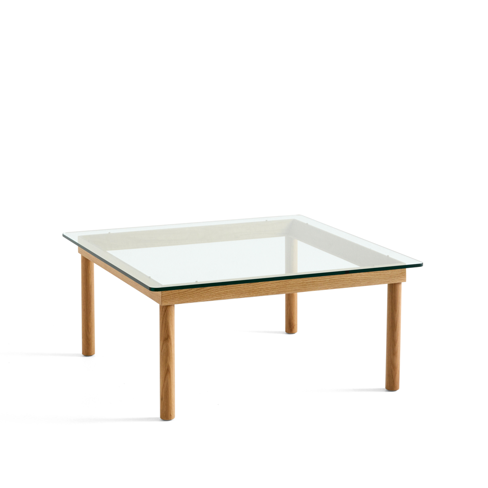 Bilde av HAY Kofi sofabord Oak-clear glass 80 cm