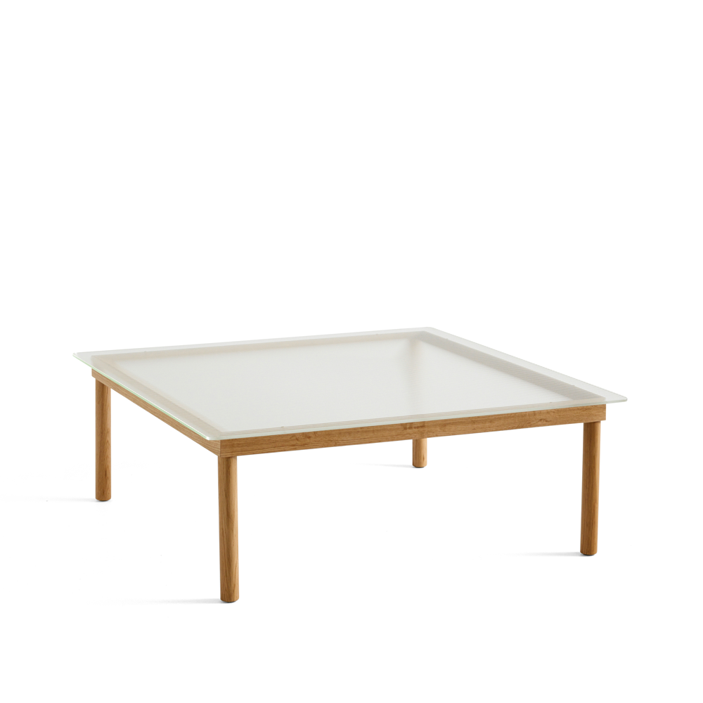 Bilde av HAY Kofi sofabord Oak-ribbed glass 100 cm