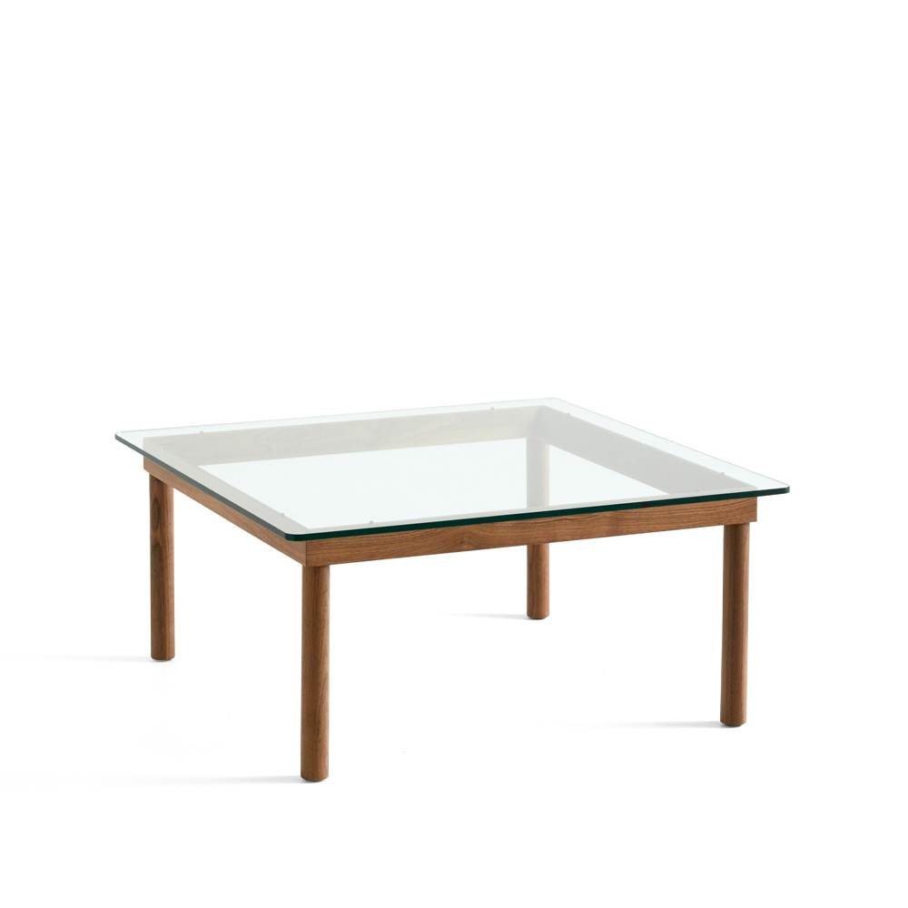 Bilde av HAY Kofi sofabord Walnut-clear glass 80 cm