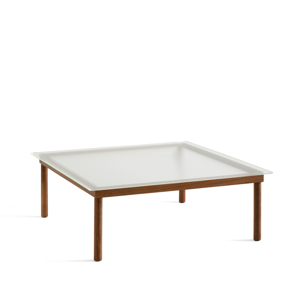 Bilde av HAY Kofi sofabord Walnut-ribbed glass 100 cm