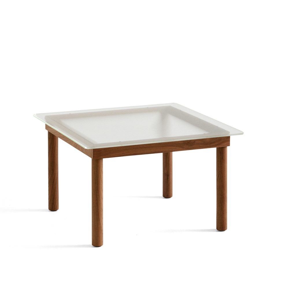 Bilde av HAY Kofi sofabord Walnut-ribbed glass 60 cm