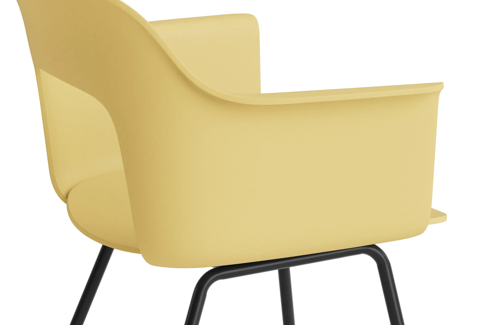 Layout Armchair 211 karmstol, Biscotti-svartlakkert stål HAY