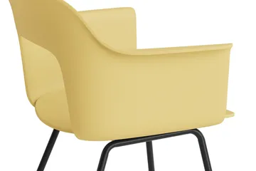 Layout Armchair 211 karmstol - Biscotti-svartlakkert stål - HAY