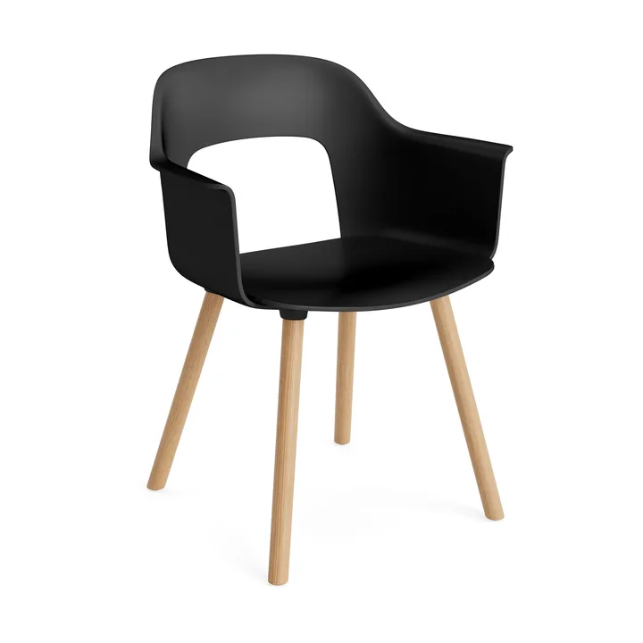 Layout Armchair 211 karmstol - Black-lakkert eik - HAY