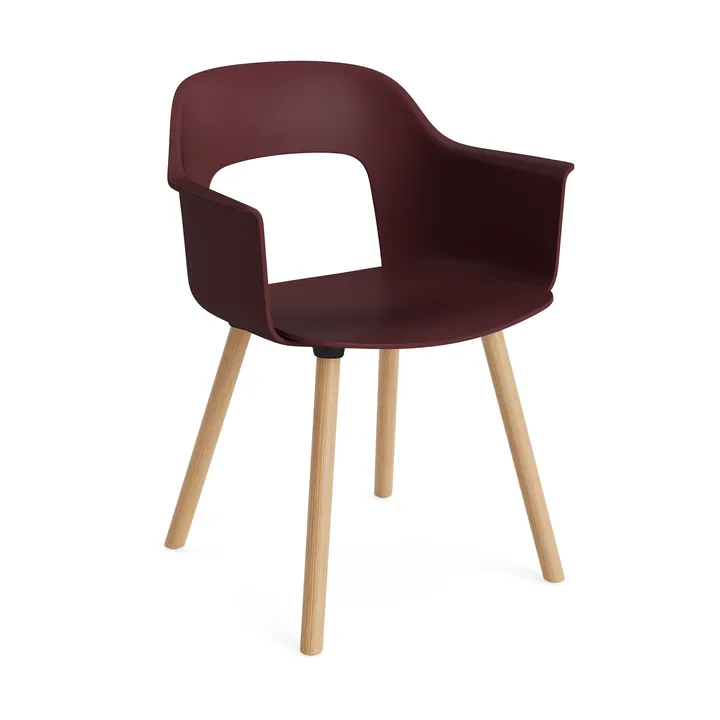 Layout Armchair 211 karmstol - Bordeaux-lakkert eik - HAY