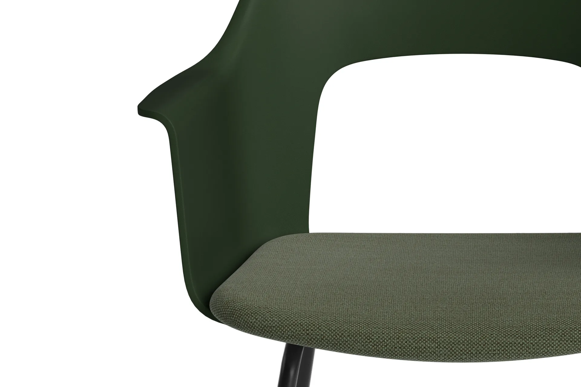 Layout Armchair 211 karmstol, Mode 072-bottle green-svartlakkert stål HAY