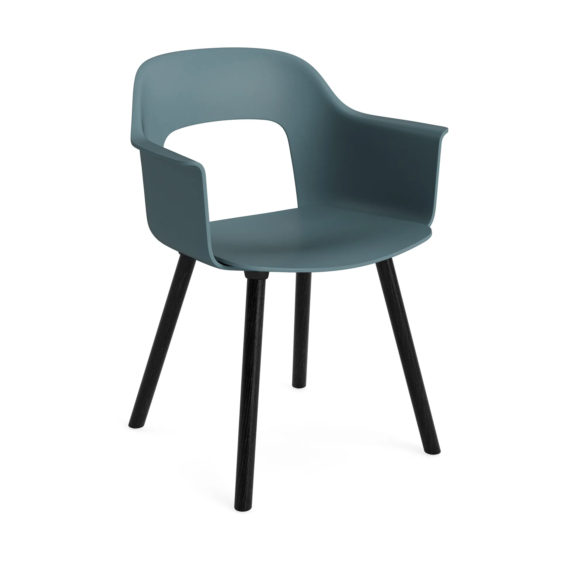 Layout Armchair 211 karmstol, Ocean-svartlakkert eik HAY