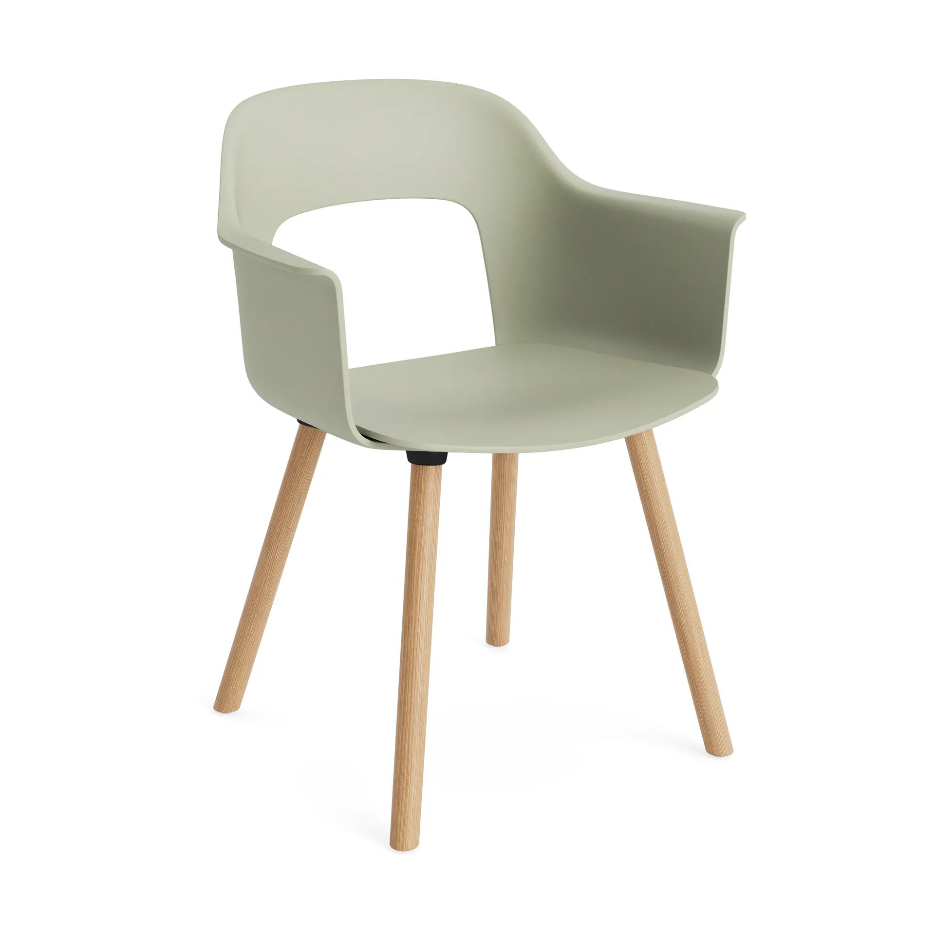 Layout Armchair 211 karmstol, Pastel green-lakkert eik HAY