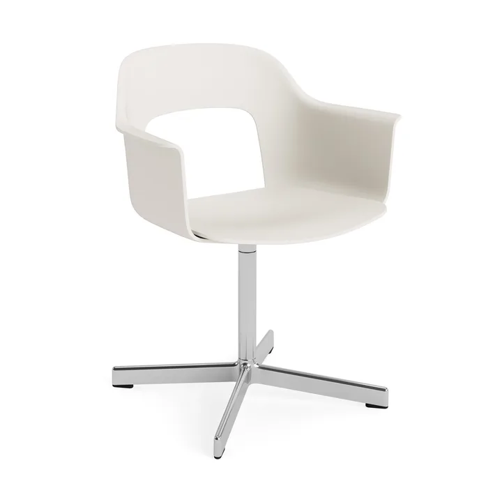Layout Armchair 231 kontorstol - Cream white-polerad aluminium 4 star swivel base - HAY