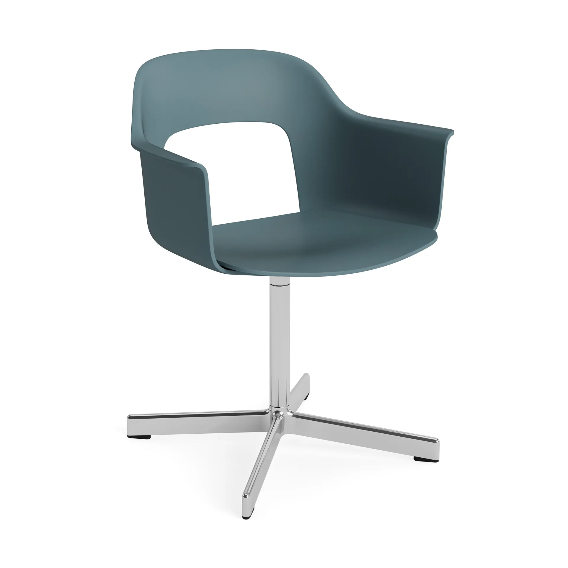 Layout Armchair 231 kontorstol, Ocean-polert aluminium 4 star swivel base HAY