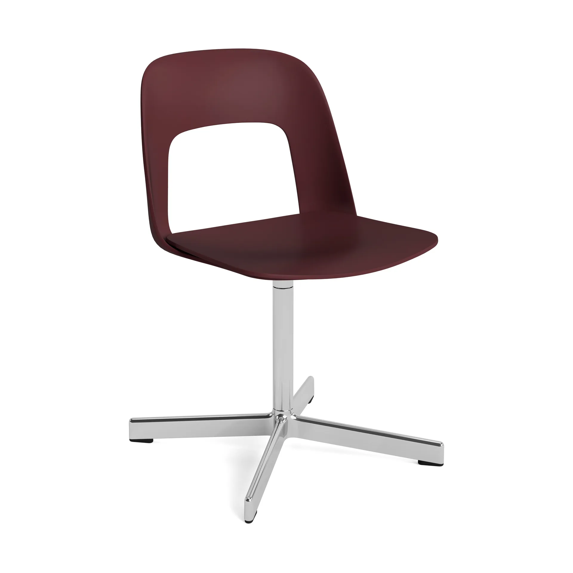 Layout Chair 131 stol, Bordeaux-polert aluminium HAY