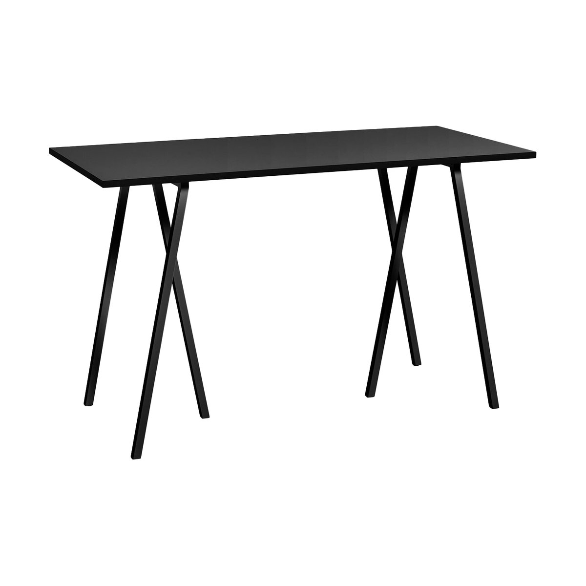 HAY Loop Stand incl. support barbord 77,5×160 cm Black-black linoleum-black ash