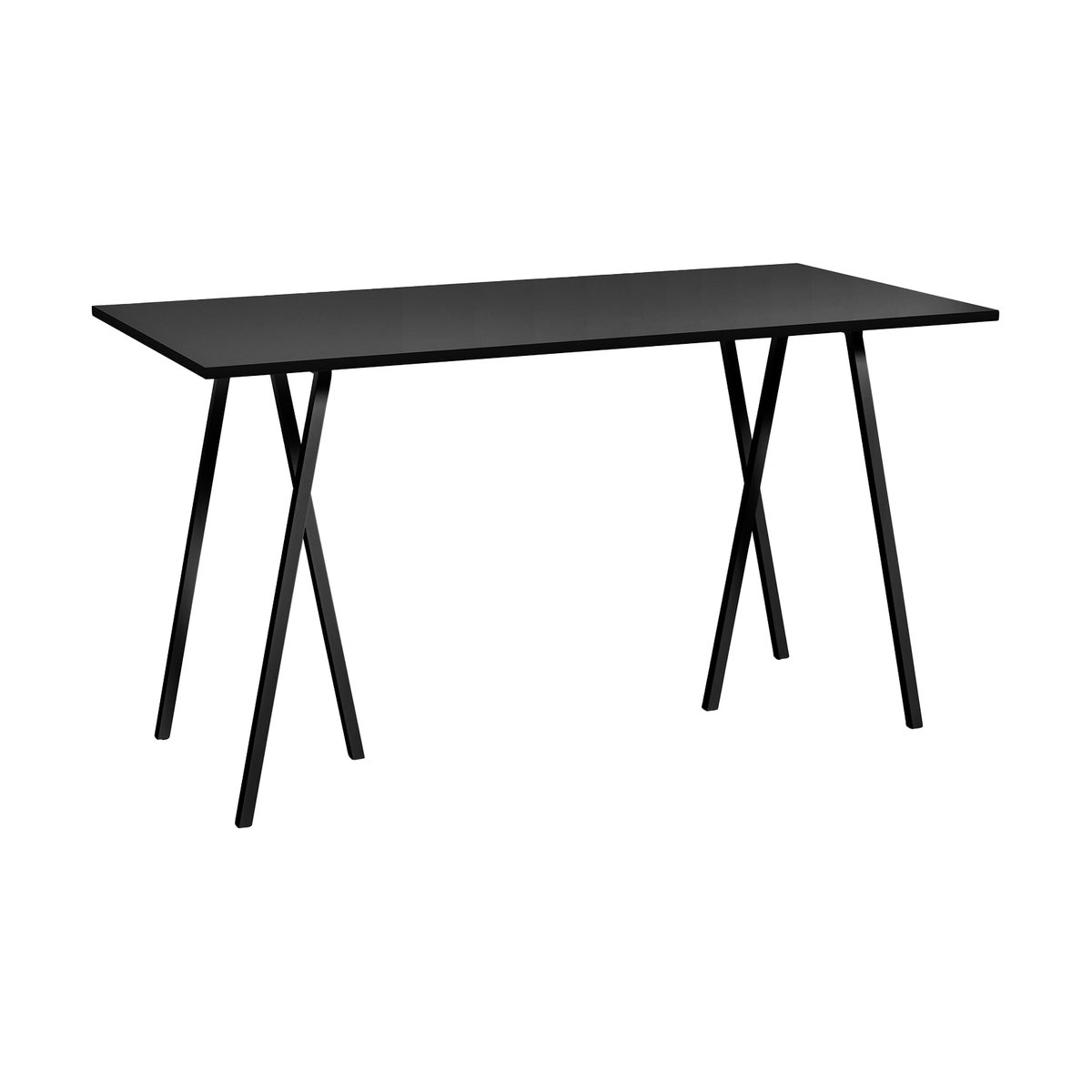 HAY Loop Stand incl. support barbord 87,5×180 cm Black-black linoleum-black ash