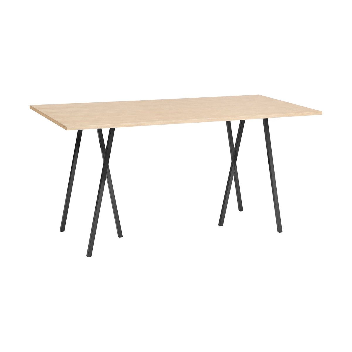 HAY Loop Stand incl. support barbord 92,5×200 cm Black-clear lacq. oak