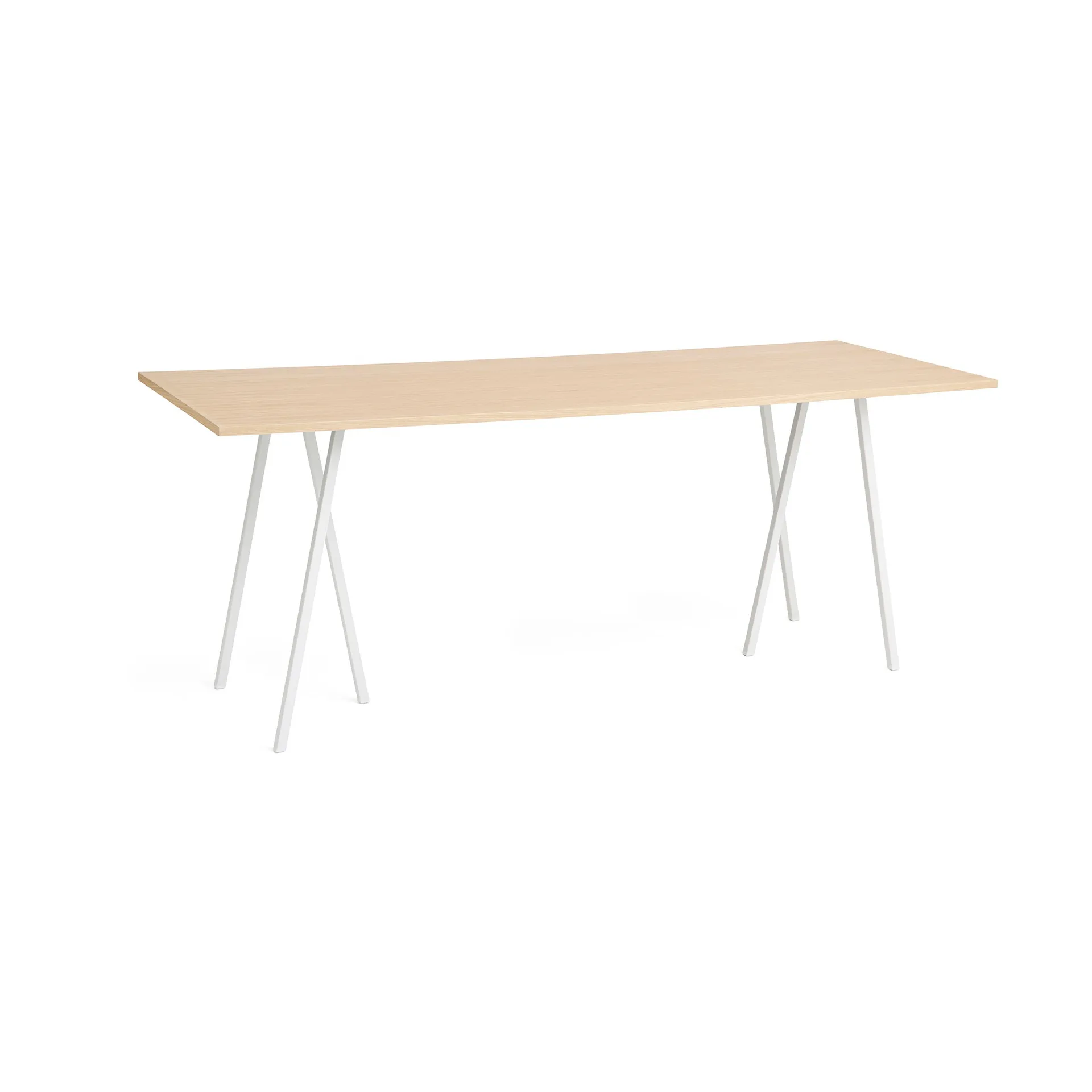 Loop Stand incl. support barbord 92,5x250 cm, White-clear lacq. oak HAY