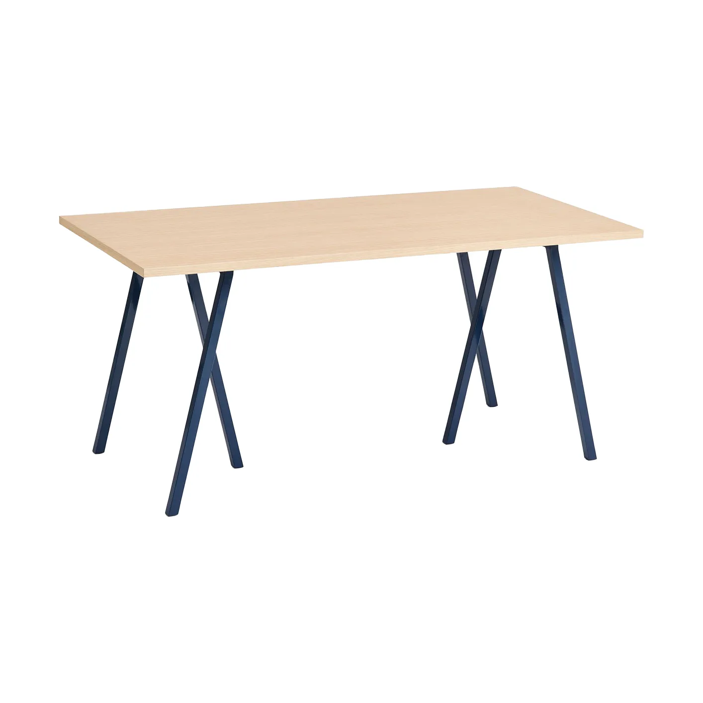 Loop Stand incl. support spisebord 77,5x160 cm, Deep blue-clear lacq. oak HAY