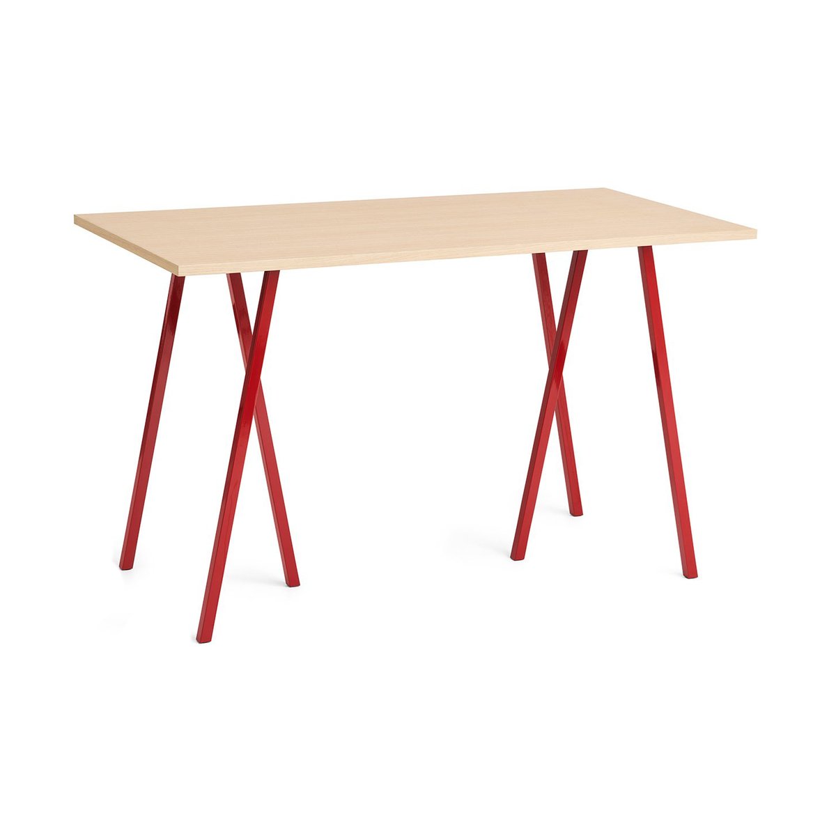 Bilde av HAY Loop Stand incl. support spisebord 775x160 cm Maroon red-clear lacq. oak