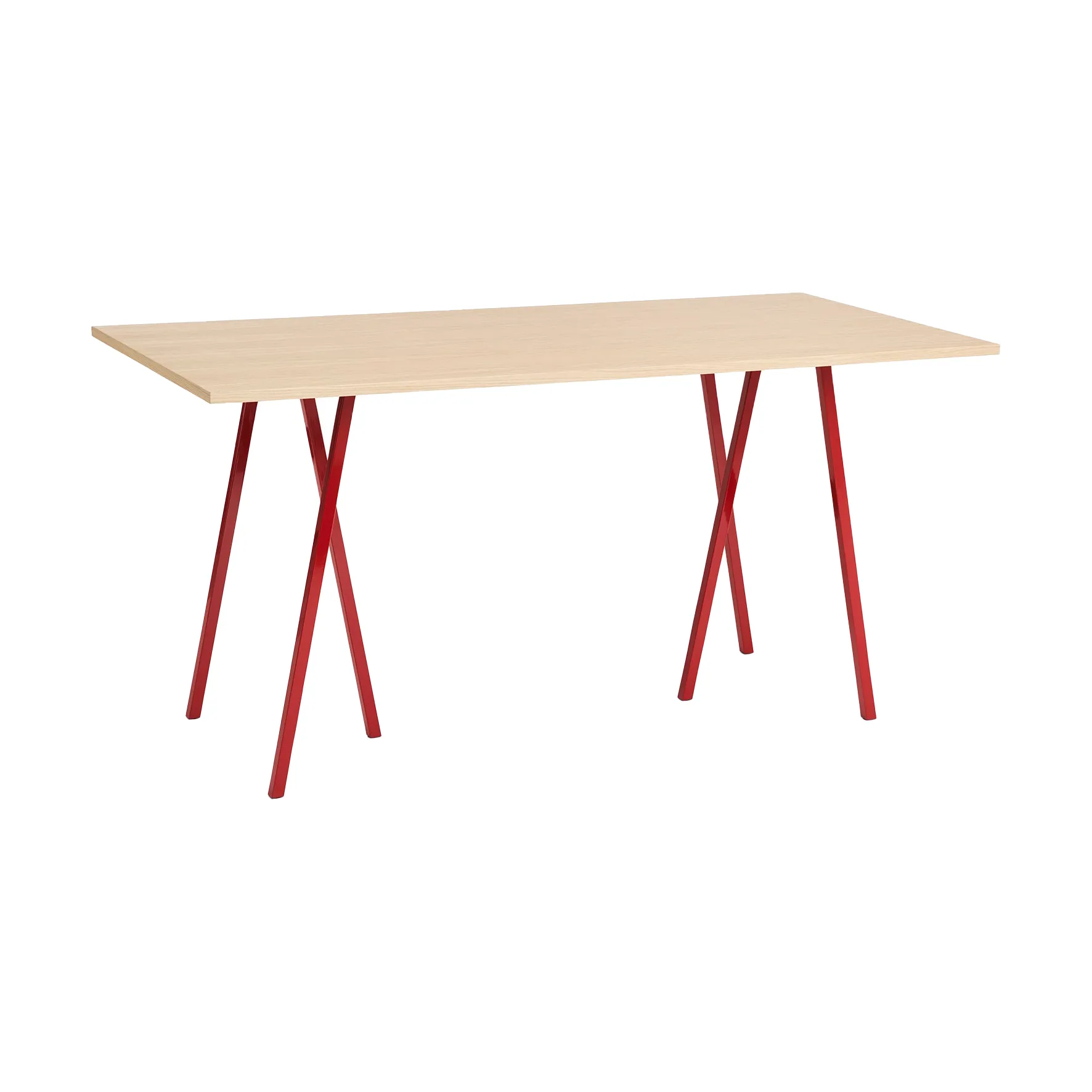 Loop Stand incl. support spisebord 92,5x200 cm, Maroon red-clear lacq. oak HAY