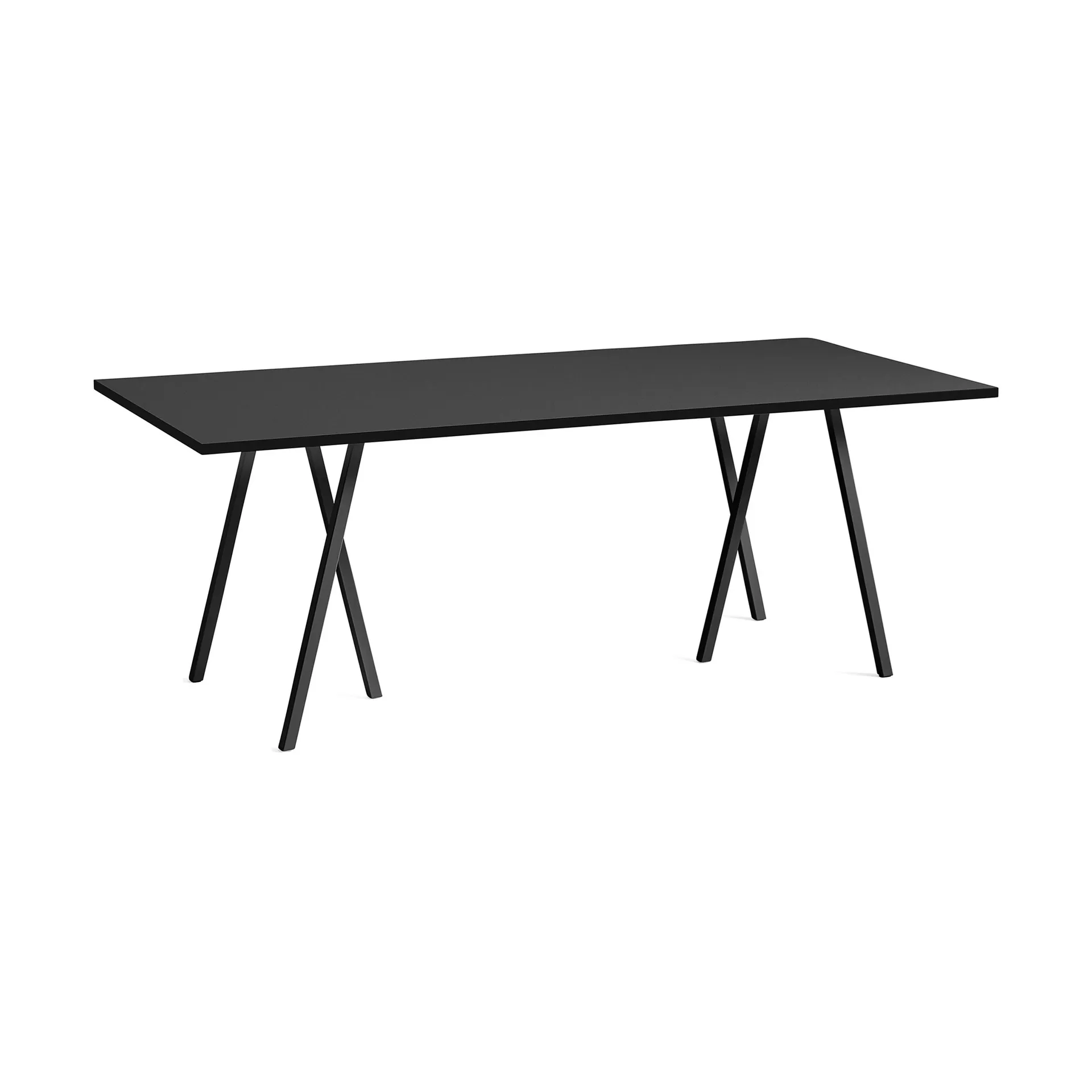Loop Stand incl. support spisebord 92,5x250 cm, Black-black linoleum-black ash HAY