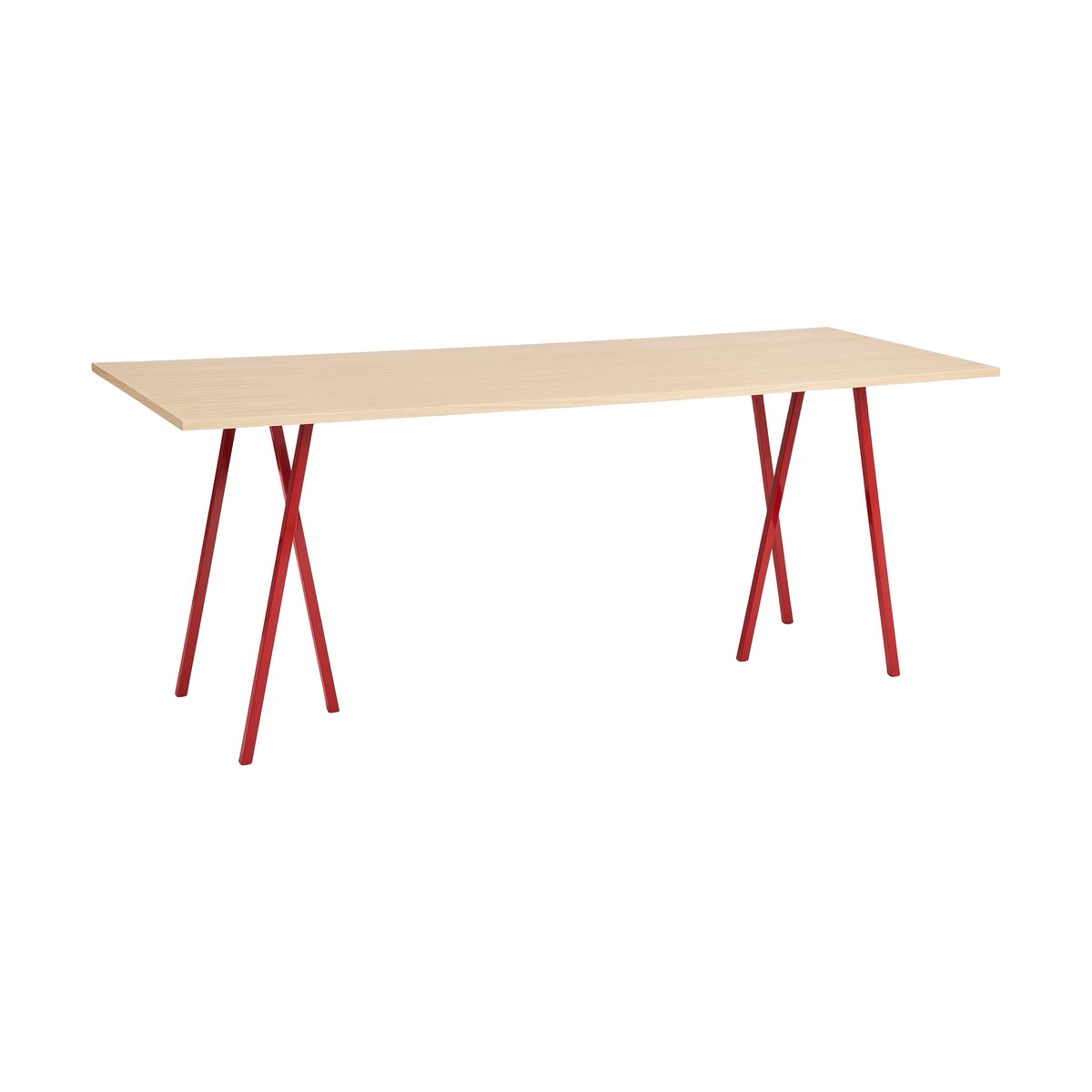 Bilde av HAY Loop Stand incl. support spisebord 925x250 cm Maroon red-clear lacq. oak