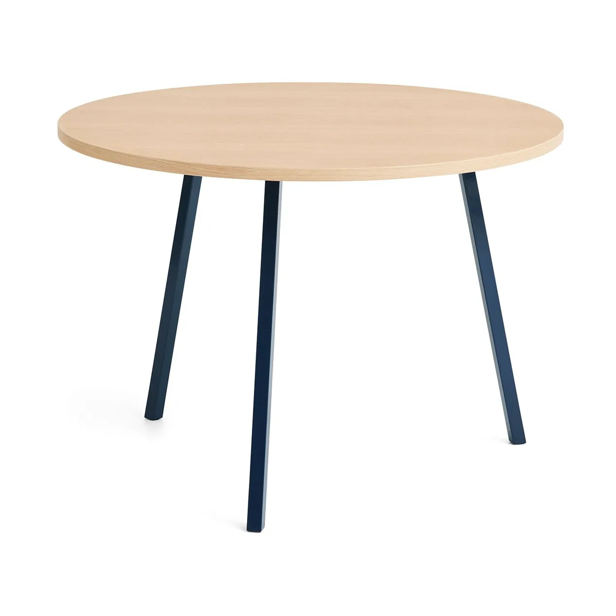 Loop Stand spisebord Ø105 cm, Deep blue-clear lacq. oak HAY