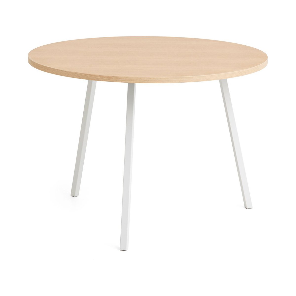 Bilde av HAY Loop Stand spisebord Ø105 cm White-clear lacq. oak