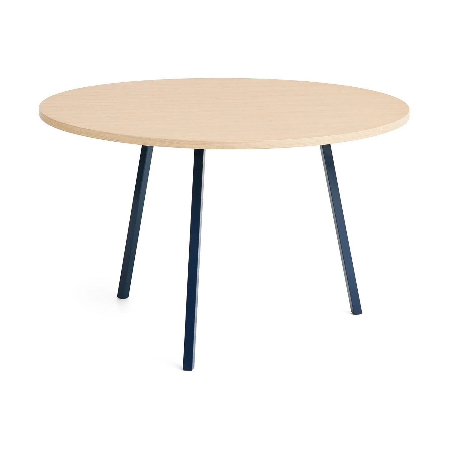 Loop Stand spisebord Ø120 cm, Deep blue-clear lacq. oak HAY