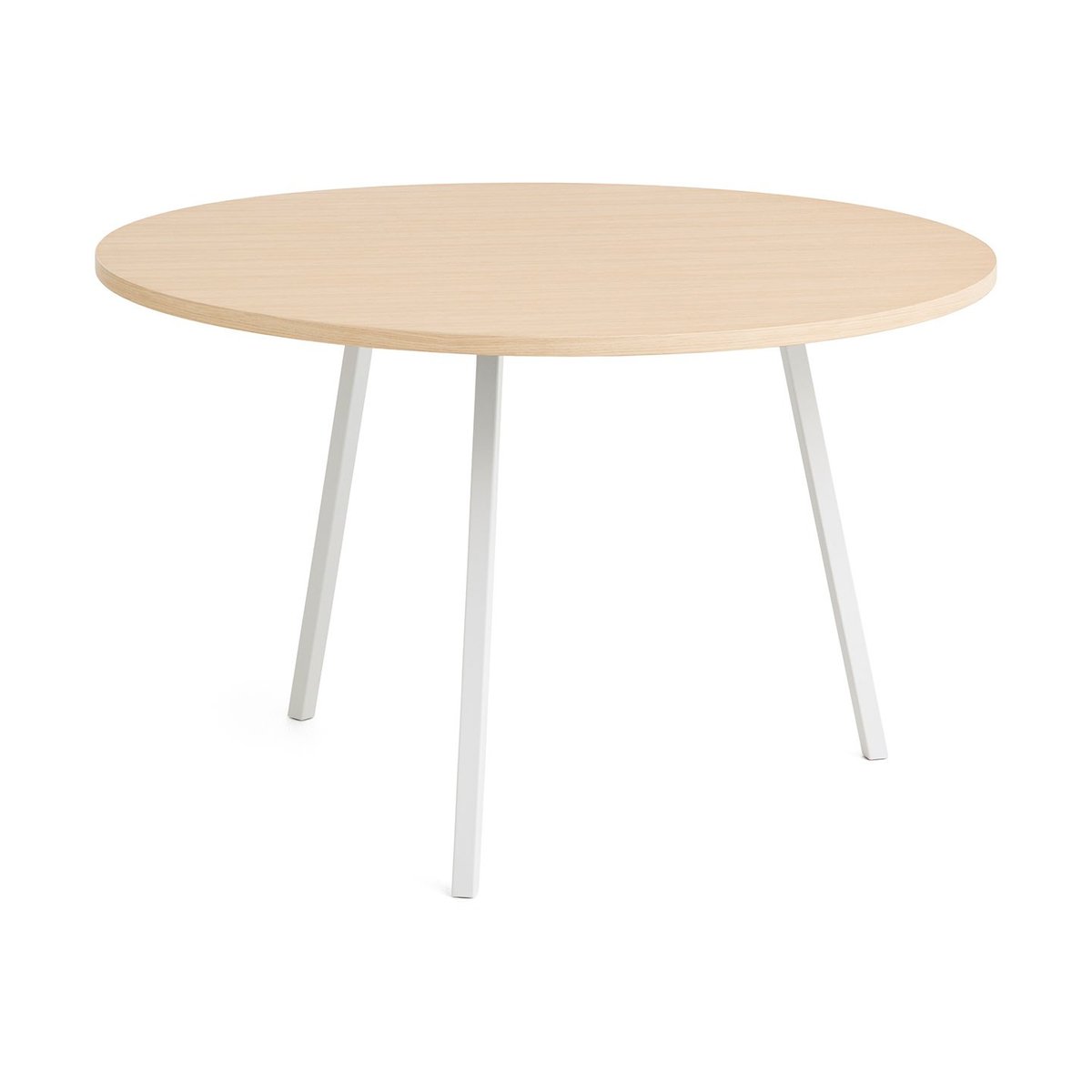 Bilde av HAY Loop Stand spisebord Ø120 cm White-clear lacq. oak