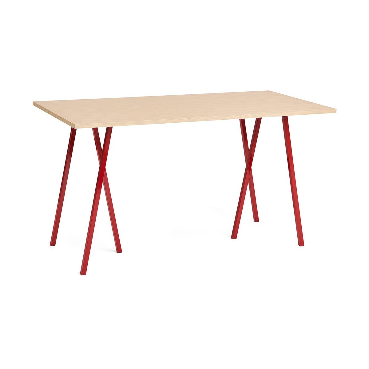 Bilde av HAY Loop Stand spisebord 875x180 cm Maroon red-clear lacq. oak
