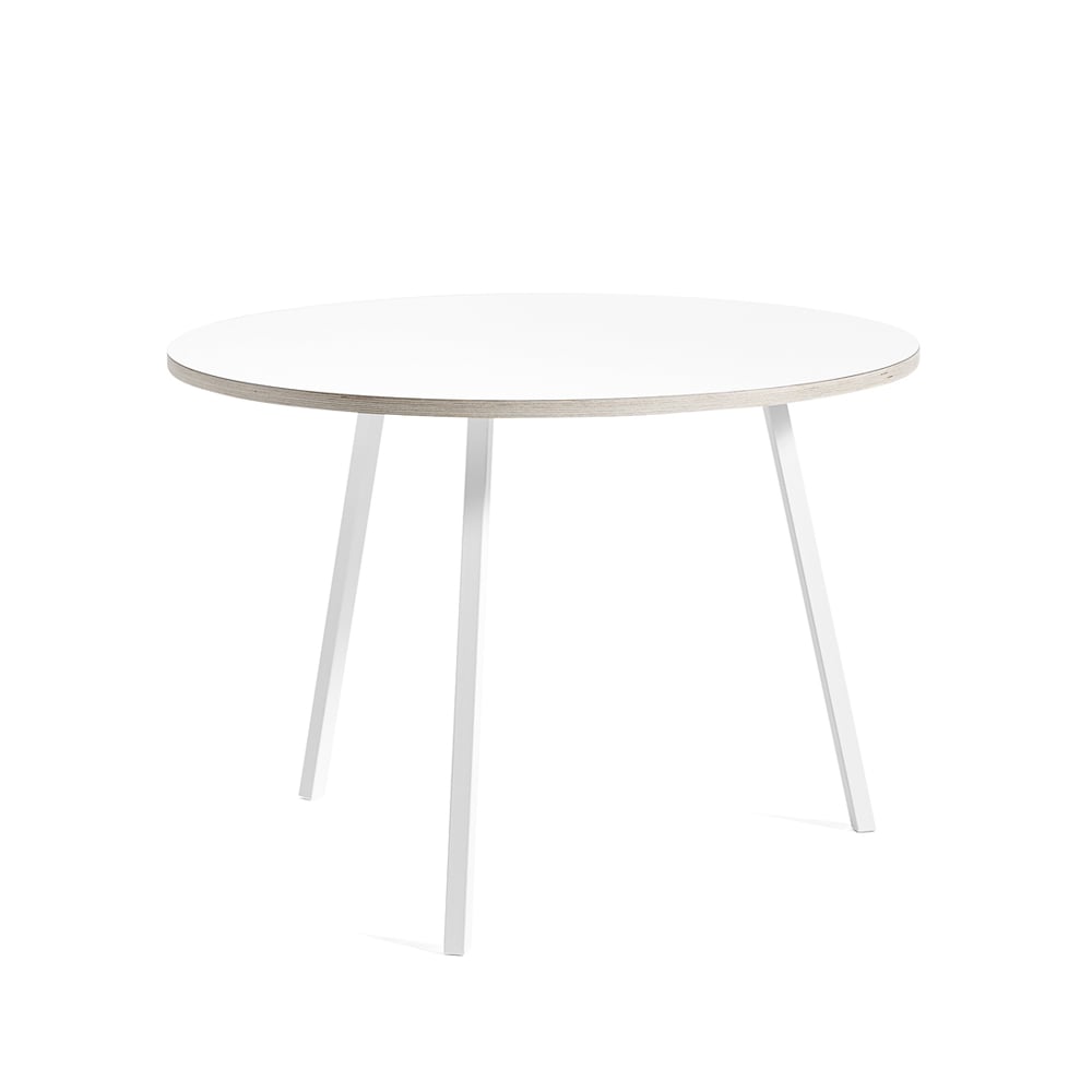 Bilde av HAY Loop Stand spisebord rundt White laminate-white Ø105 cm