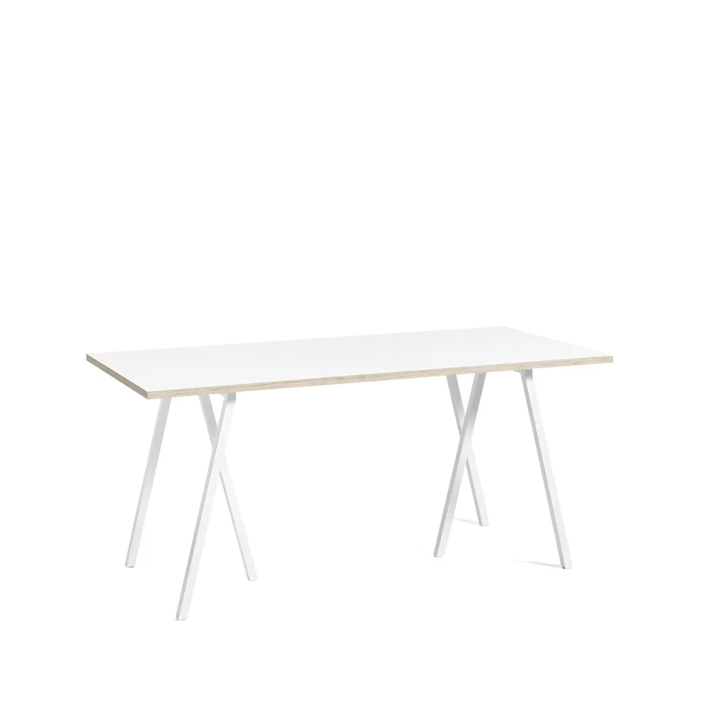 Loop Stand spisebord, White laminate-white, 160 cm HAY