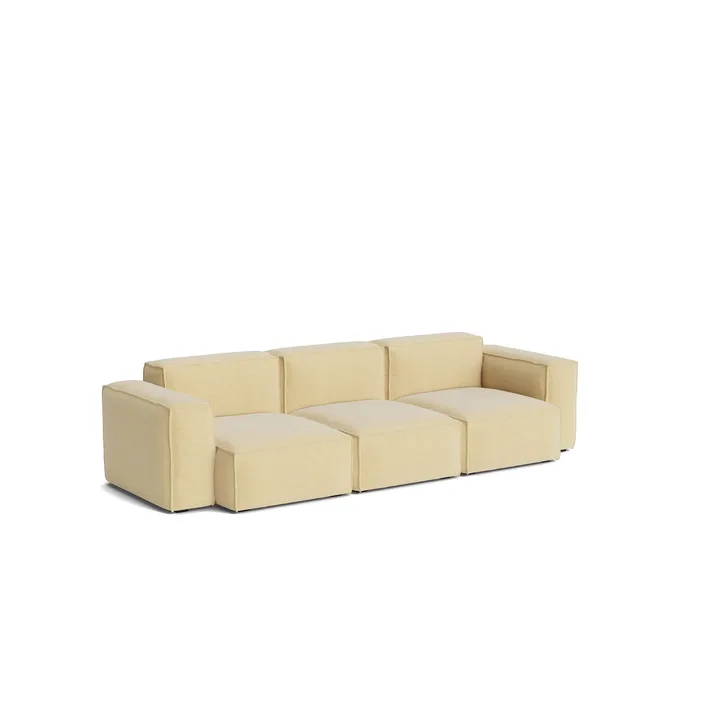 Mags Soft Low Armrest sofa 2,5-seter kombinasjon 1 - Tartaglia Ocre white, avtagbart trekk - HAY