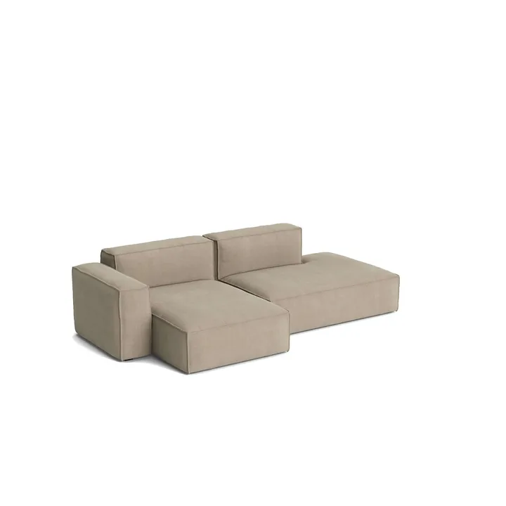 Mags Soft Low Armrest sofa 2,5-seters kombinasjon 3 - Linara beige, venstrestilt, avtagbart trekk - HAY