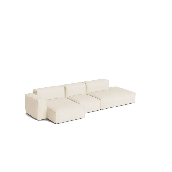 Mags Soft Low Armrest sofa 2,5-seters kombinasjon 3 - Turf cream, venstrestilt, avtagbart trekk - HAY