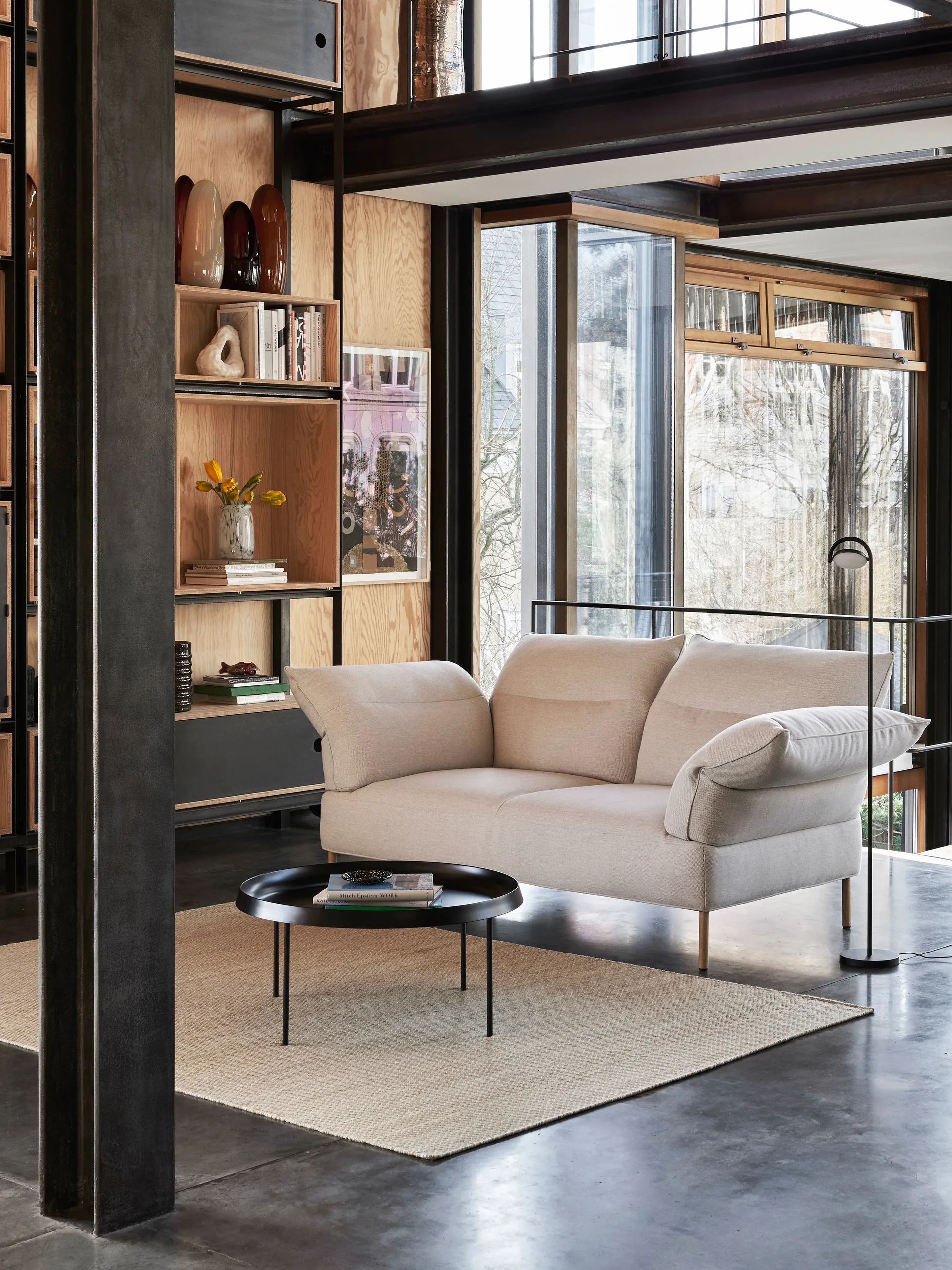 Marselis floor stålampe, Soft black HAY