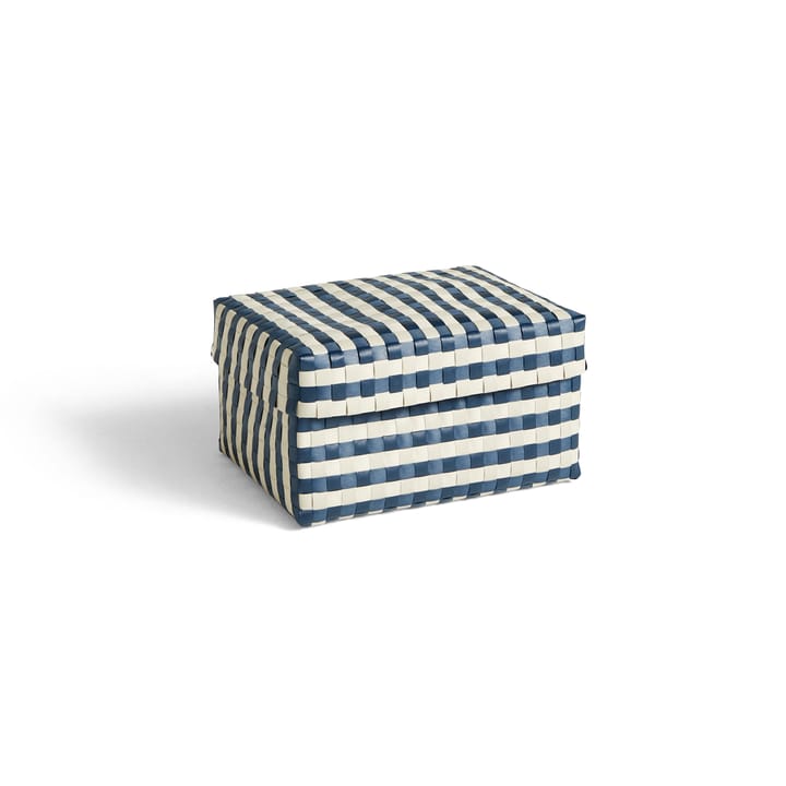 Maxim Stripe Box oppbevaringskurv M 24 x 33,5 cm - Blå-sand - HAY