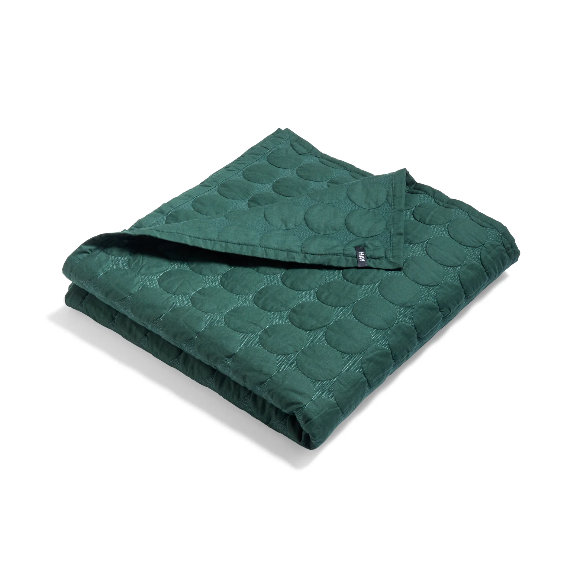 Mega Dot sengeteppe 195x245 cm, Dark green HAY
